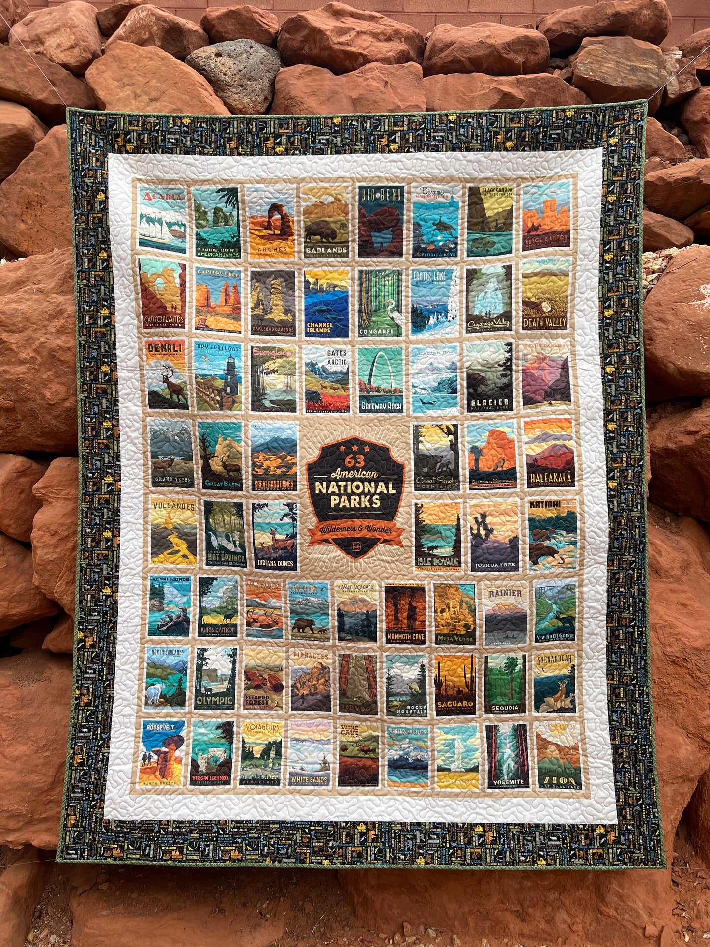 National Parks Quilt - Handmade!