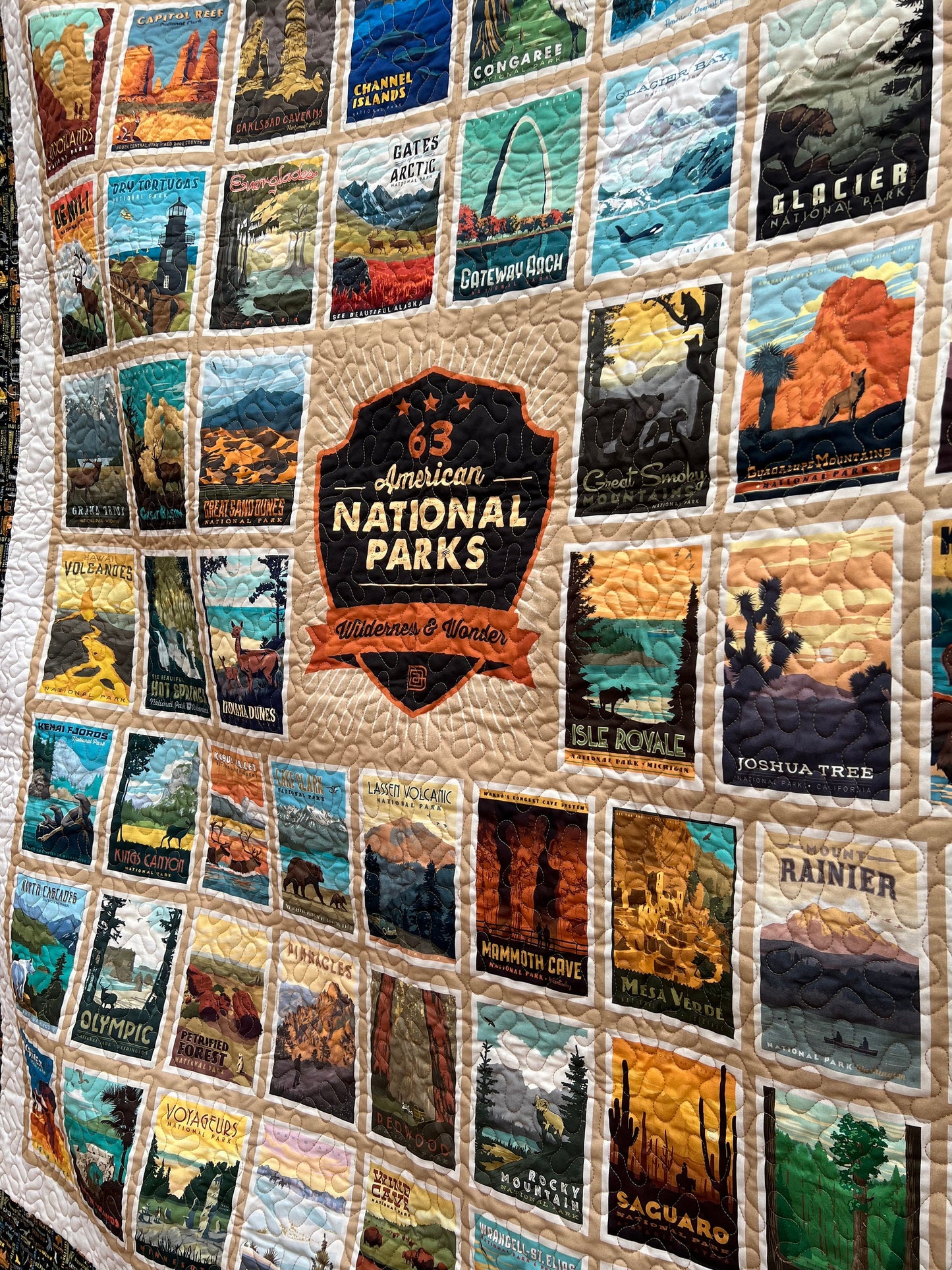 National Parks Quilt - Handmade!