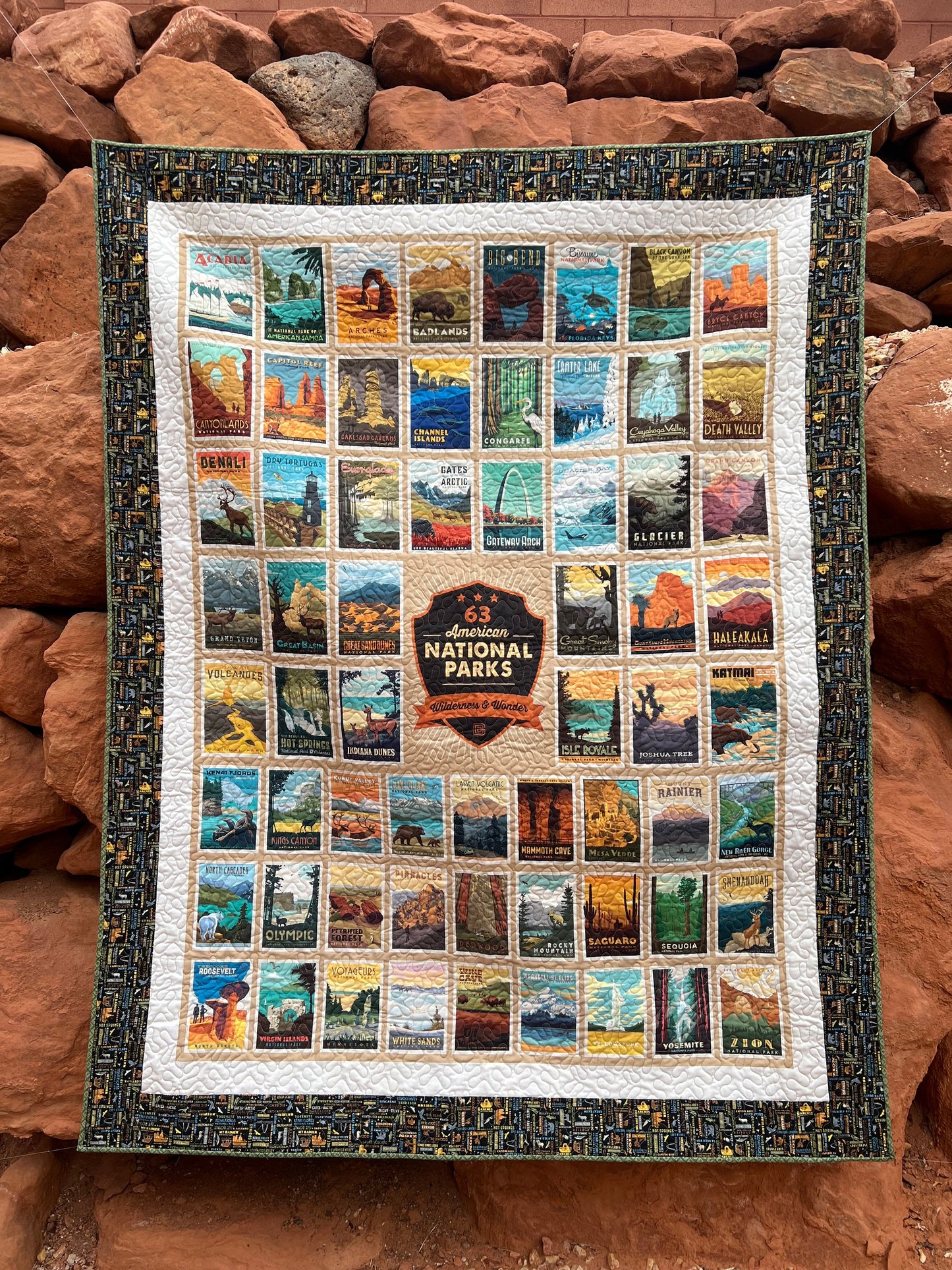 National Parks Quilt - Handmade!